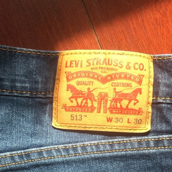 Levi’s  513 Slim Straight 30/30 Medium Wash Jeans - Picture 6 of 10